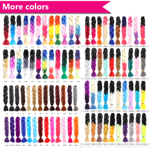 Wholesale expression braiding hair synthetic hair jumbo crochet braids x pression ultra x pression braid hair